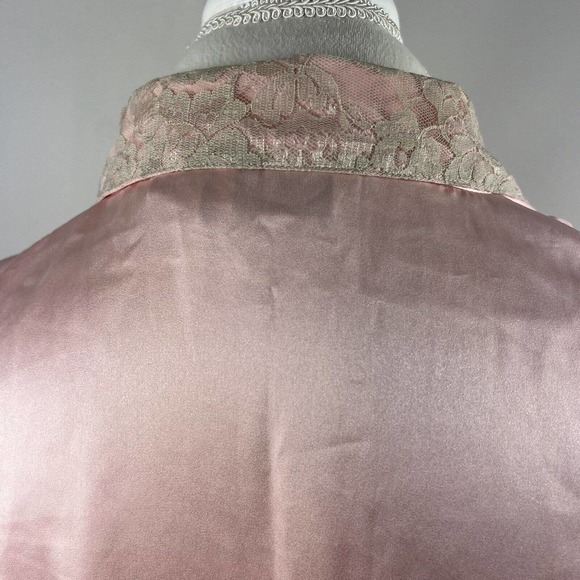 Victoria's Secret Vintage Pink Satin Pajama Set Top and Shorts M/L Gold Label - Picture 12 of 16
